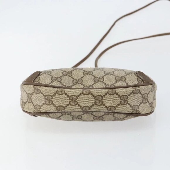 GUCCI GG Supreme Web Sherry Line Bag PVC Beige Gold 89 02 066 Auth BA7117 - Picture 7 of 16